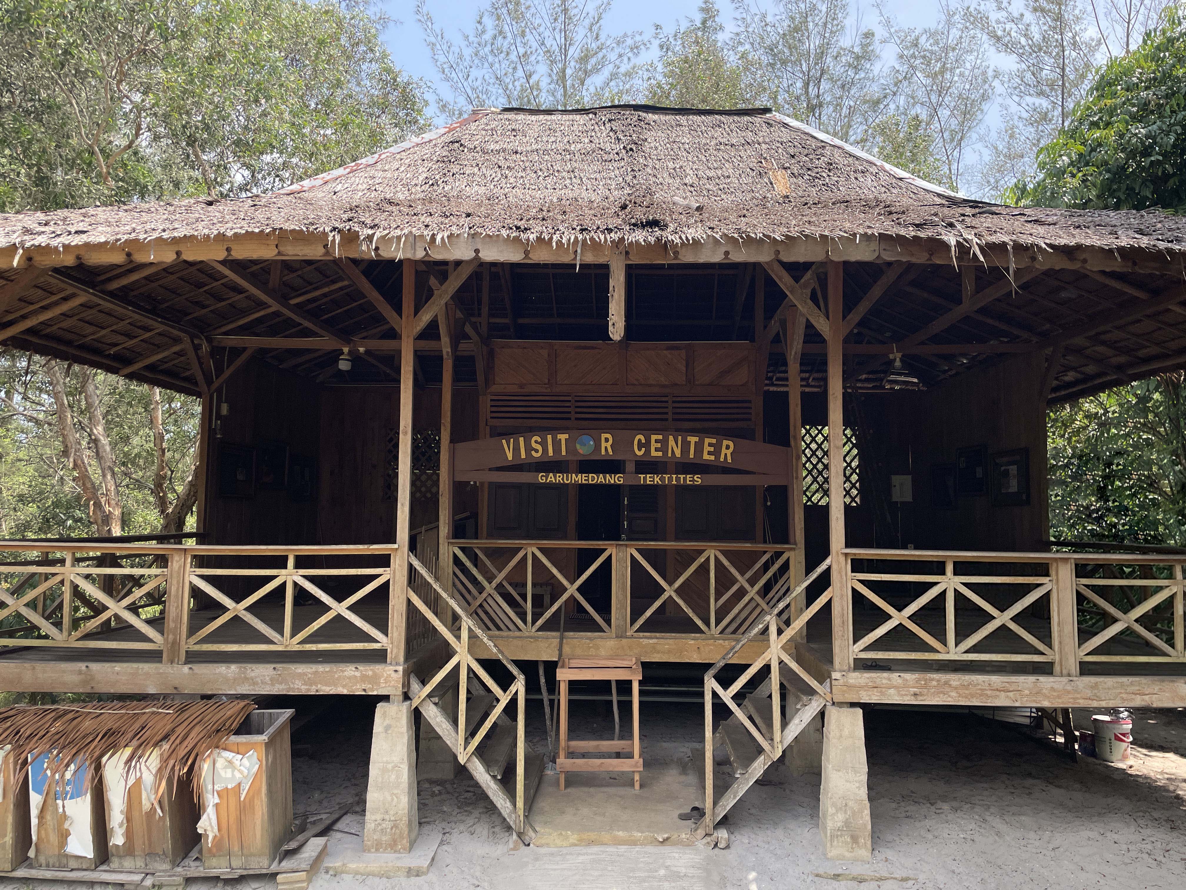 Visitor center with geological exhibits and information about Garumedang Tektites Geosite.